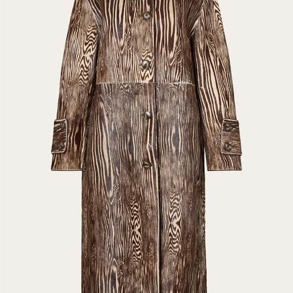 Zella Moire Pony Hair Leather Coat - Moire